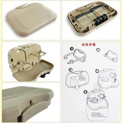 Car Back Seat Cup & Table Tray