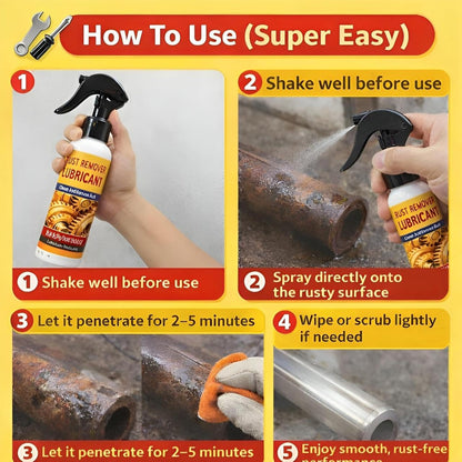 Rust Remover Spray 200ml for Iron, Steel & Metal - Pack of 2